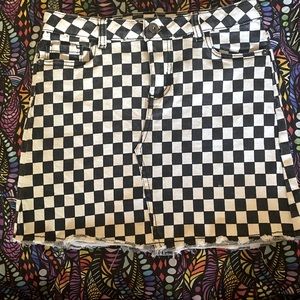 NWOT Steve Madden Girls Checkered Skirt Size 14